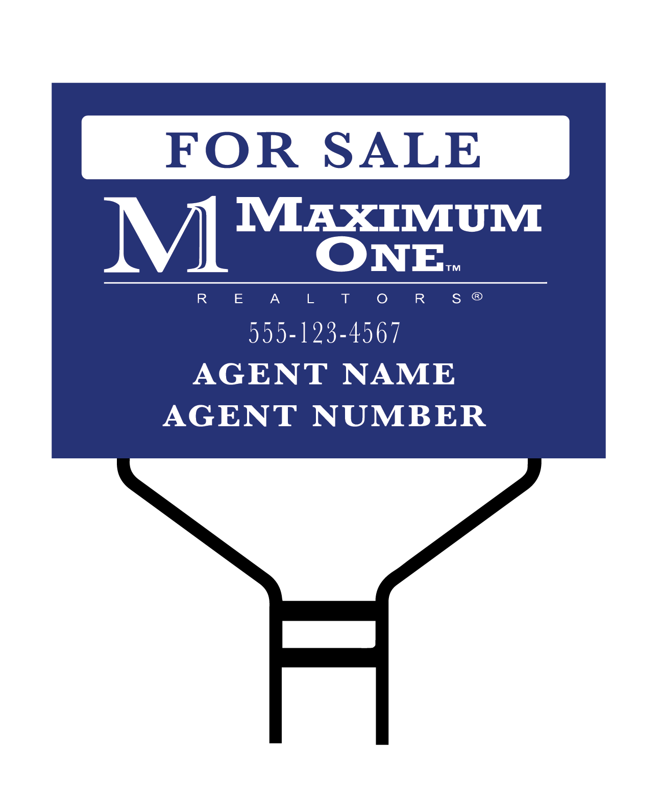 18"x12" Two-Sided Polystyrene Sign with Stand