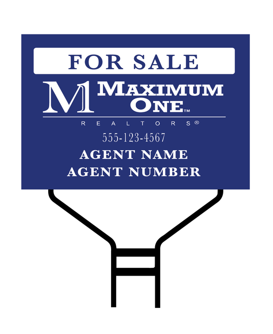 18"x12" Two-Sided Polystyrene Sign with Stand