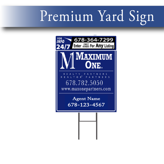 Premium Double-Sided PVC Yard Sign with Stand | 24×30"